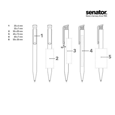 Senator Kugelschreiber Super Hit Matt BIO Druckflächen