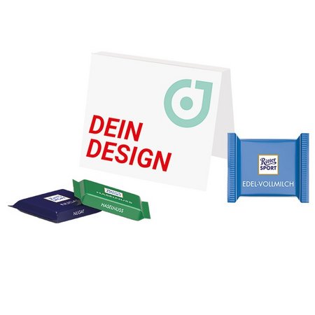 Werbekarte Midi Ritter SPORT mit eigenem Logo