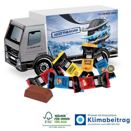 3D Präsent LKW  Lindt HELLO Mini Stick mit Logo