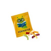 Fruchtgummi in eigener Form mit Werbung