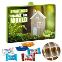 Premium Präsent-Adventskalender Eco Mix aus Milka, Ritter Sport und Kinder Schokolade mit Logo