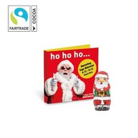 Werbe-Klappkarte mit Weihnachtsmann Fairtrade mit Logo