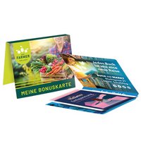 Werbekarte Midi mit Meßmer Tee mit Logo