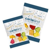 Fruchtgummi Werbetüte 10g Weihnachten bedruckt mit Logo