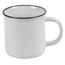 Keramikbecher Vintage weiß 350ml mit Logo