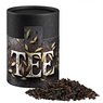 Tee verschiedene Sorten in Kraftpapierdose Midi schwarz mit Logo