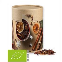 Bio Glühweingewürz fein ca. 140g Biologisch abbaubare Eco Pappdose Maxi mit Logo