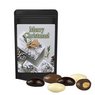 Mandel-Schoko Trio 30g in Standbeutel Mini schwarz mit Logo