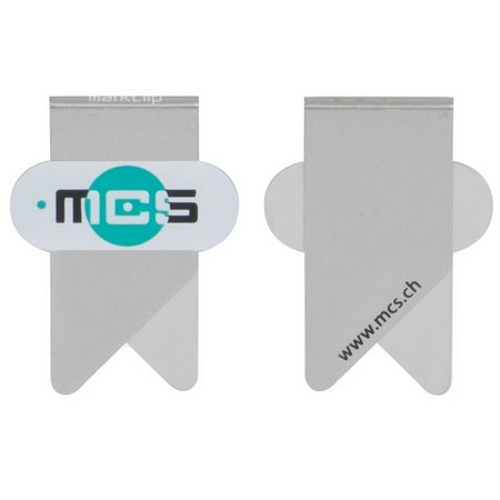 Variante 4 Wingclip shape Büroklammer Druck beidseitig mit Logo