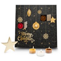 Duftkerzen Adventskalender Merry Christmas mit Logo