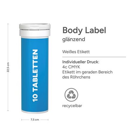 Elektrolyte Brausetabletten mit Apfelgeschmack mit Logo Druckart