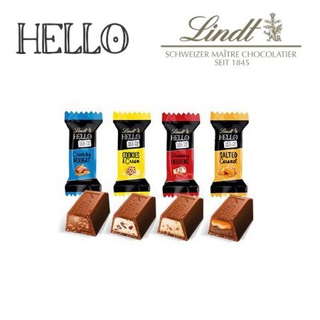 Füllvarianten 3D Präsent LKW Lindt HELLO Minis mit Logo
