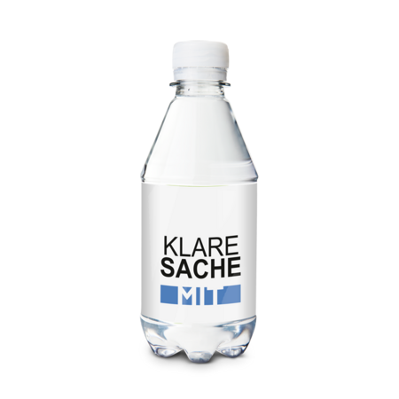 Mineralwasser mit Kohlensäure 330ml bedrucken logo