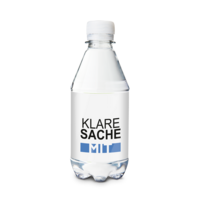 Mineralwasser mit Kohlensäure 330ml bedrucken logo