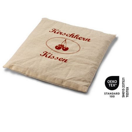 Kirschkernkissen mit Logo