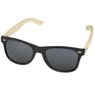 Scvhwarze Sun Ray Bambus Sonnenbrille mit Logo
