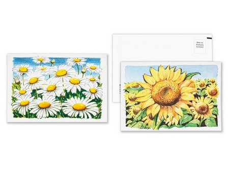 Samenpostkarte Country Garden mit Logo
