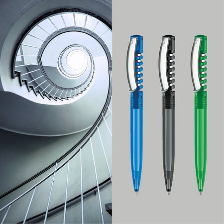 Senator Kugelschreiber New Spring Clear MC als Werbegeschenk