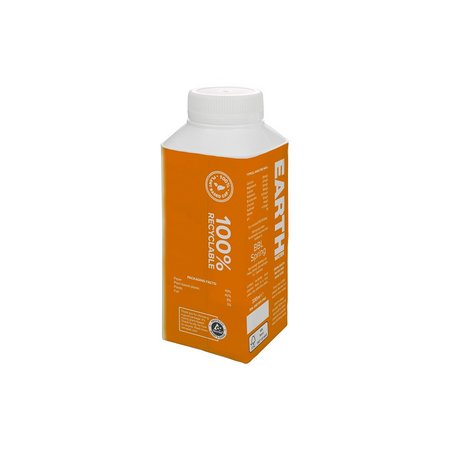 Orange Papp-Wasserflasche EARTH Water 330 ml als Werbegeschenk