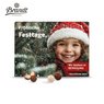 Wand Adventskalender mit Brandt Knusperkugeln mit Logo