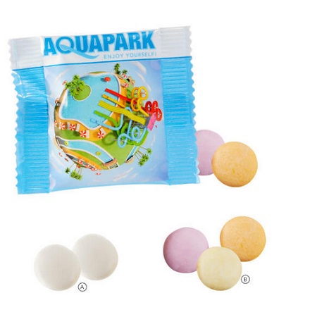 2er mentos im konventionellen Folientütchen mit Logo