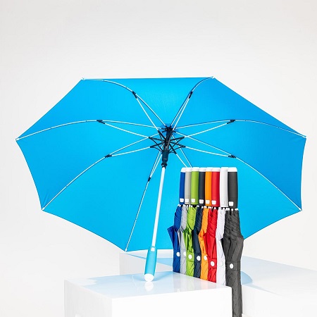 AC-Midsize-Stockschirm FARE® Whiteline mit Werbung