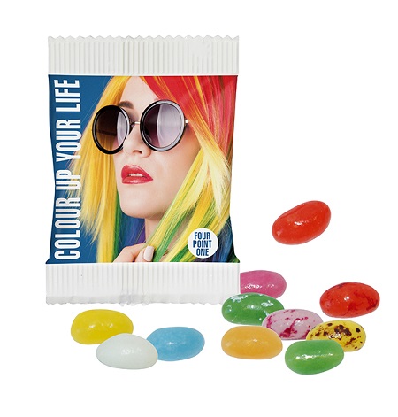 American Jelly Beans im Papiertütchen mit Logo