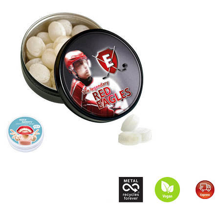 Black or White Dose Eisbonbons mit Logo