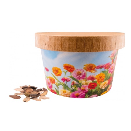 Blumen Cup mit eigenem Logo