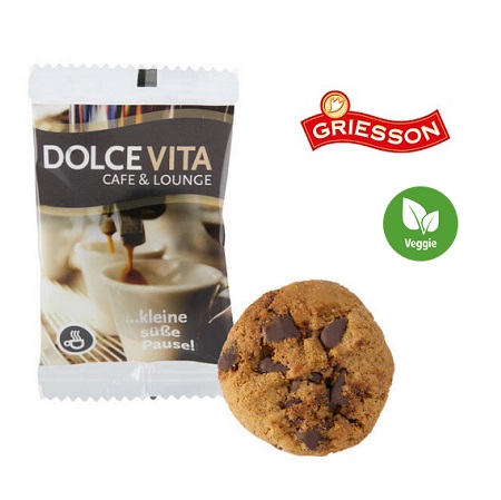 Chocolate Mountain Cookies Minis im Flowpack mit Logo