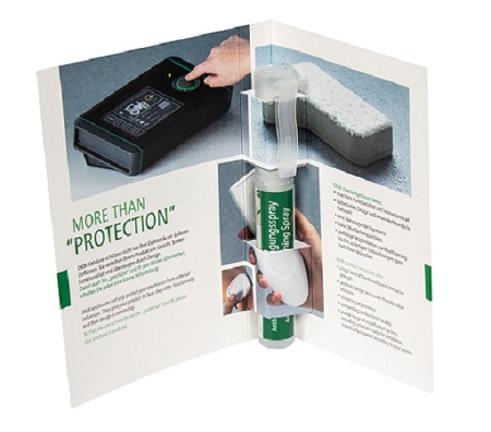 Cover Card für Spray Sticks als Werbegeschenk