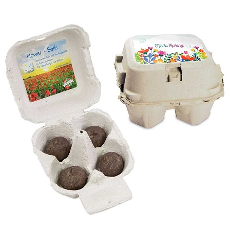 Das Grüne vom Ei - Flower-Ball Box mit Logo
