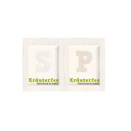 Doppelbeutel Salz-Pfeffer Individuell mit bedrucktem Logo