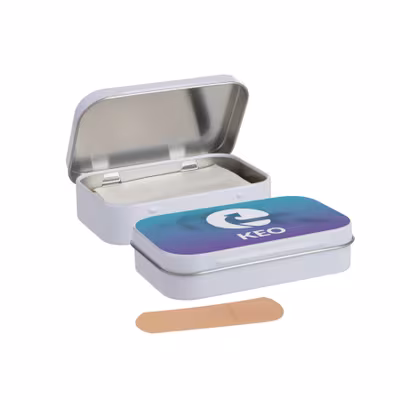 Dose mit Pflaster mit Logo