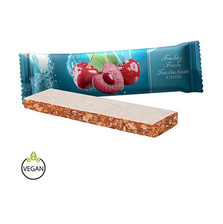 Fruchtschnitte Kirsche 23g im Flowpack mit Logo