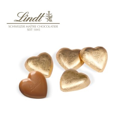 Füllvariante 3D Präsent Container Lindt Herzen mit Logo