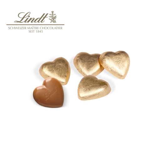 Füllung 3D Präsent Haus Lindt Herzen mit Logo