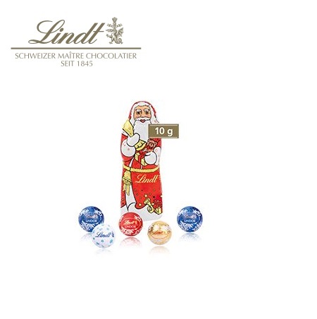 Füllung 3D Präsent LKW Lindt Minis Lindt Weihnachtsmann mit Logo