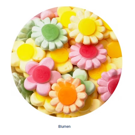 Füllung Blumen Fruchtgummi