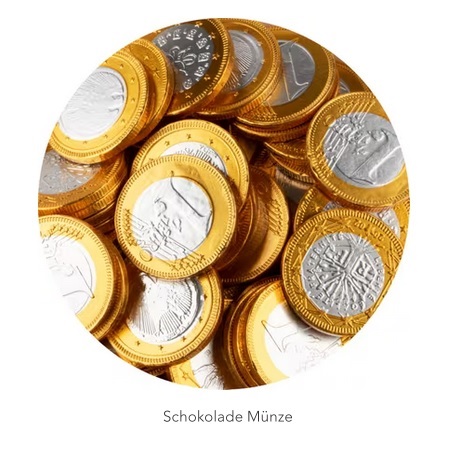 Füllung Jute Sack Schokolade-Münzen 50g mit Logo