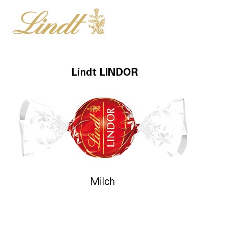 Füllung Klappbox S Weihnachten Lindt Lindor Milchkugeln mit Logo