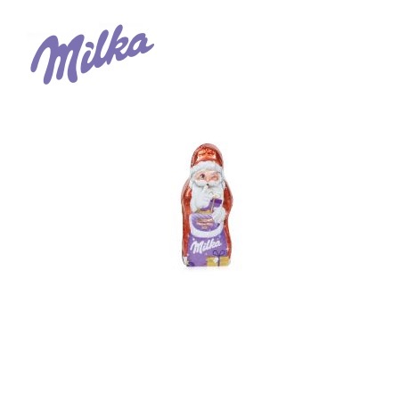 Füllung Werbe-Klappkarte mit Milka Weihnachtsmann mit Logo