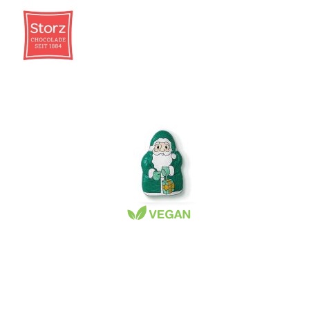 Füllung Werbe-Klappkarte mit Weihnachtsmann vegan mit Logo