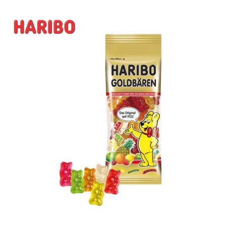 Füllung 3D Präsent Schiff mit Haribo Goldbären mit Logo