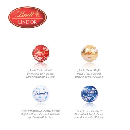 Füllvarianten 3D Adventskalender Lindt Bus Organic mit Logo