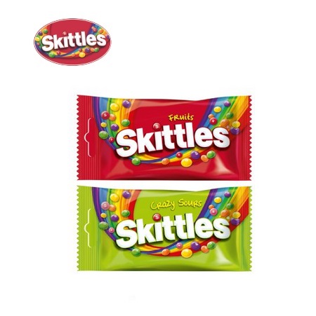 Füllvarianten 3D Präsent Transporter mit Skittles mit Logo