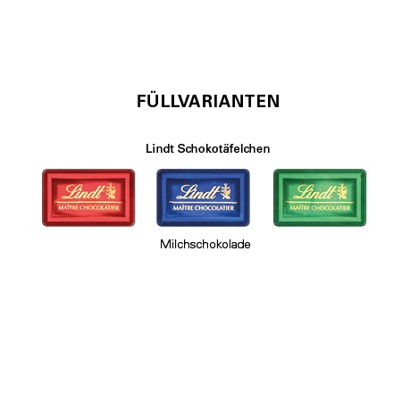 Füllvarianten Adventskalender LKW Lindt mit Logo