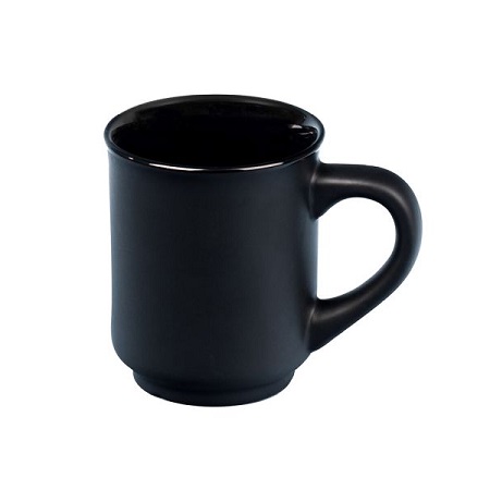 Glühweinbecher schwarz matt bedruckt mit Logo