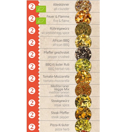 Grobe Gewürzmischung - Korkenglas Preiskategorie 2 mit Logo