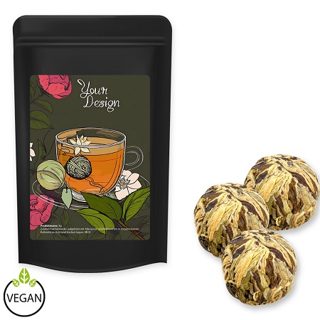 Grüner Tee China Royal-Rosen (4 Stück) 30g schwarz mit Logo